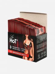 Презервативи гладкі без запаху латексні високоякісні La Hot, 72 штуки (24 пачки по 3 шт.)