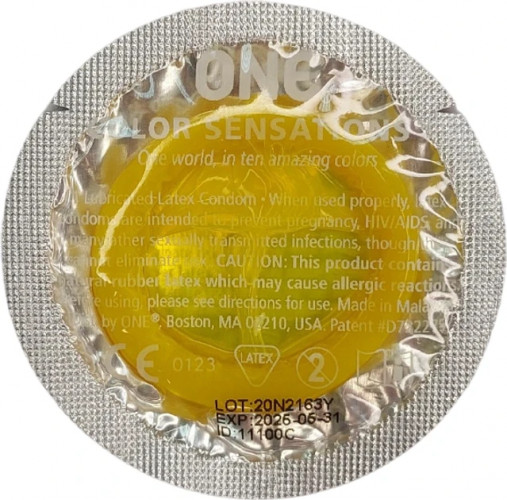 Презервативи One Color Sensation Will Get You There Жовті 3 шт