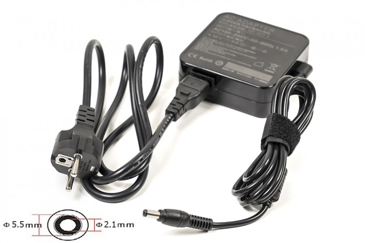 Универсальный блок питания PowerPlant 220V, 12V 60W 5A (5.5*2.1) wall mount