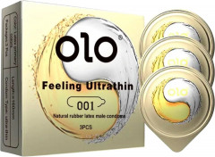 Презервативи OLO 0.01 Iceand Fire Ваніль з термоефектом 3 шт