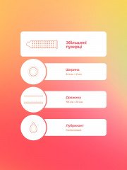 Презервативи якісні чоловічі з великими крапками та силіконовим мастилом Bruno Extra Dotted 1 пачка 3 шт.