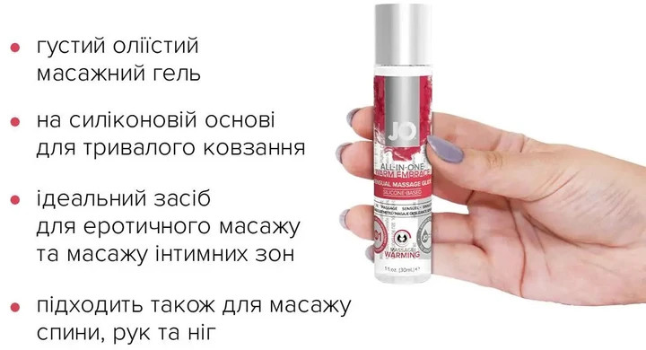Лубрикант System JO All-in-one Massage Glide 3 в 1 Warming 30 мл