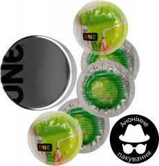 Презервативи One Roll Color Sensations Салатовий 5 шт у кейсі