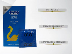 Набір презервативів OLO Blue Elephant 10 шт + Пролонгуючі 10 шт + Ультратонкі 10 шт + Red Збуджуючі 10 шт + 0.01 з крапками 10 шт