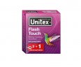 Презервативи чоловічі з натурального латексу з великими ребрами Unitex Flash Touch 4 шт. в упаковці