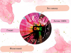 Презервативи One Pick Color Sensations Фіолетові 5 шт у кейсі