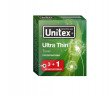 Презервативи чоловічі ультратонкі з каучукового латексу Unitex Ultra Thin 4 шт. в упаковці