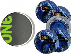 Презервативи One Color Sensation Adrenaline Rush Сині 5 шт у кейсі