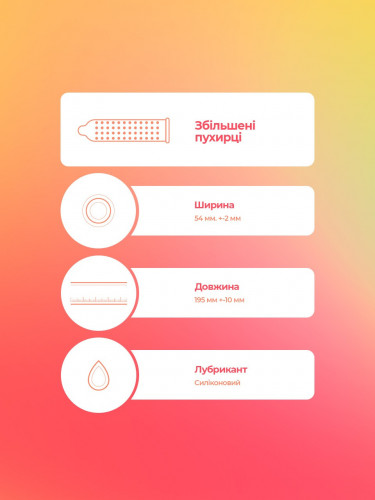 Презервативи з великими крапками та силіконовим мастилом Bruno Extra Dotted 4 You 12 шт 4 пачки по 3 шт.