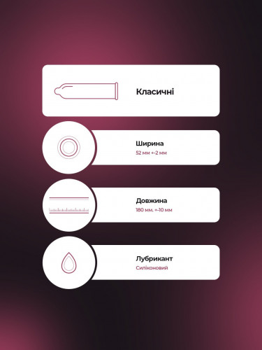 Презервативи чоловічі класичні із силіконовим мастилом Bruno Classic 4 You 12 шт (4 пачки по 3 шт.)