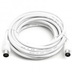 Кабель коаксиальный PowerPlant AV 75 Ом, 5 м, белый