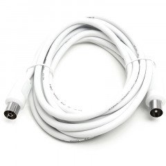 Кабель коаксиальный PowerPlant AV 75 Ом, 3 м, белый