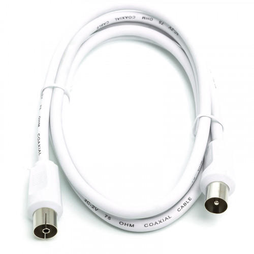 Кабель коаксиальный PowerPlant AV 75 Ом, 1.5 м, белый