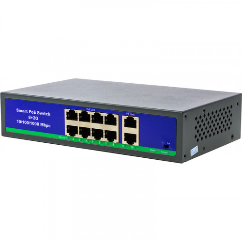 PoE коммутатор 8ch 100Mbps+2G uplink