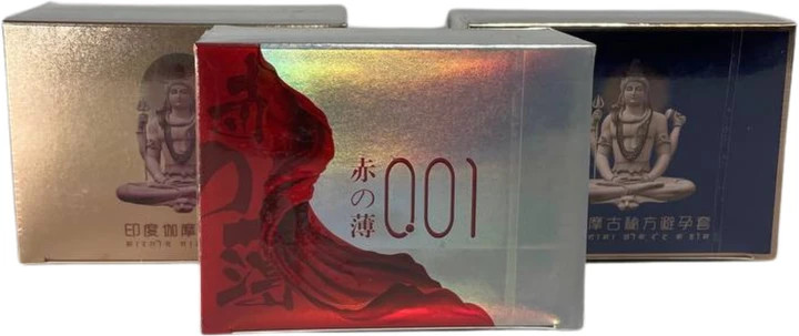 Набір презервативів OLO Gold Budda 10 шт + Benefit 10 шт + Red Silver 10 шт