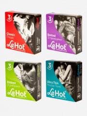 Презервативи латексні з ароматом м'яти в La Hot мікс 12 шт (4 пачки по 3 шт.)