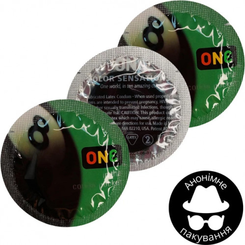 Презервативи One In The Comer Pock Sensations Чорні 3 шт