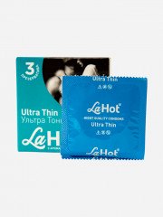 Презервативи латексні високоякісні тонкі з ароматом м'яти La Hot Ultra Thin блок 36 штук