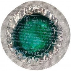 Презервативи One Flavor Waves Шоколад та м'ята Зелені 3 шт