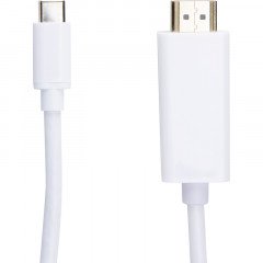 Видео кабель PowerPlant HDMI male - USB Type-C, 1.8м