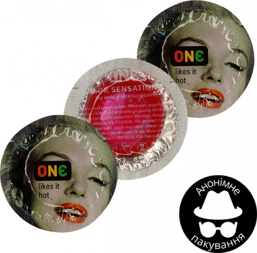 Презервативи One Color Sensation Likes It Hot Рожеві 3 шт