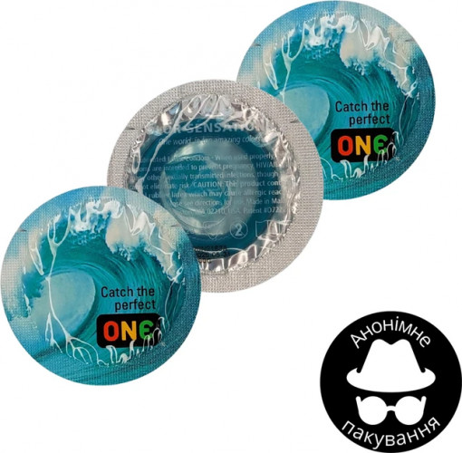 Презервативи One Catch The Perfect Color Sensations Блакитні 3 шт