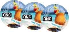 Презервативи One One Flavor Waves Тропічний коктейль 3 шт