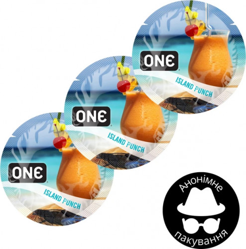 Презервативи One One Flavor Waves Тропічний коктейль 3 шт