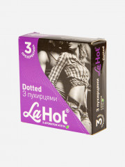Презервативи латексні з пухирцями й ароматом м'яти в La Hot Dоtted паковання 3 штуки