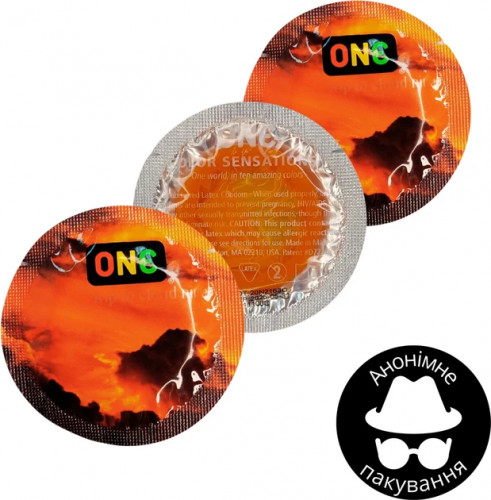 Презервативи One Trip To Cloud Nine Color Sensations Помаранчеві 3 шт