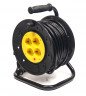 Удлинитель на катушке PowerPlant 25 м, 3x1.5мм2, 10А, 4 розетки (JY-2002/25)