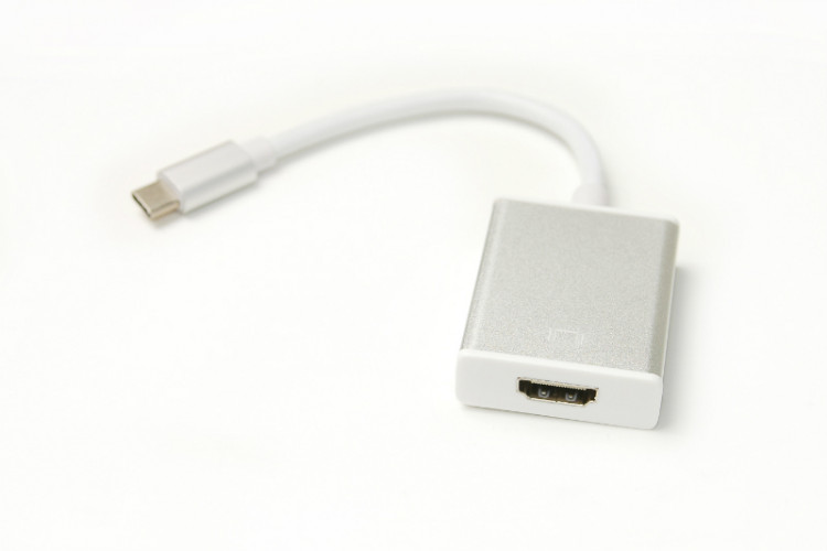 Кабель-переходник PowerPlant HDMI female - USB Type-C, 0.15м