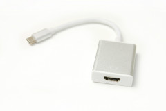 Кабель-переходник PowerPlant HDMI female - USB Type-C, 0.15м