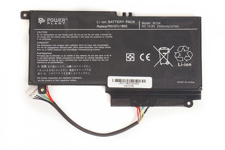 Аккумулятор PowerPlant для ноутбуков TOSHIBA Satellite L55 (PA5107U-1BRS, TA5107P9) 14.4V 3000mAh