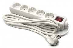 Сетевой фильтр PowerPlant 3 м, 3x1.0мм2, 8А, 5 розеток, евростандарт (JY-1052/3)