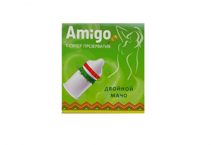 Презерватив Amigo текстурний із шипами "Подвійний мачо"