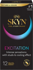 Презервативи Skyn Excitation з рельєфом і охолоджувальним ефектом 12 шт