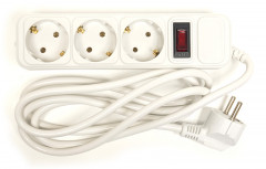 Сетевой фильтр PowerPlant 1.8 м, 3x1.5мм2, 10А, 3 розетки, евростандарт (JY-1054/1.8)