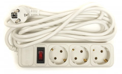 Сетевой фильтр PowerPlant 3 м, 3x1.5мм2, 10А, 3 розетки, евростандарт (JY-1054/3)