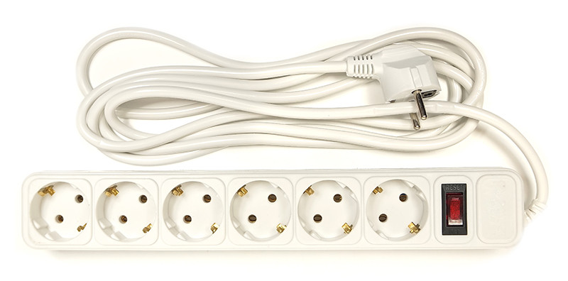 Сетевой фильтр PowerPlant 3 м, 3x1.5мм2, 10А, 6 розеток, евростандарт (JY-1057/3)