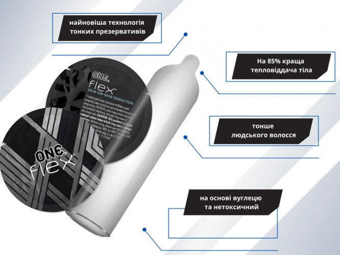 Презервативи One Flex Графенові ультратонкі 10 шт