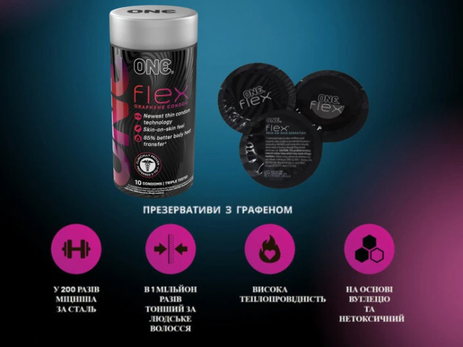 Презервативи One Flex Графенові ультратонкі 10 шт