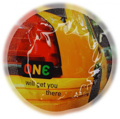 Презерватив One Glowing Pleasure, Color Sensations, Flavor Waves 3 шт