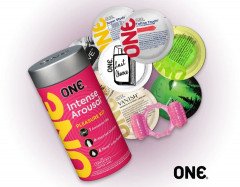 Набір One Intense Arousal Pleasure Kit Презервативи 6 шт + Лубрикант 6 шт + Вібро кільце 1 шт