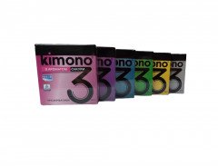 Високоякісні презервативи чоловічі набір Kimono 18 штук (12 упаковок по 3 шт.)