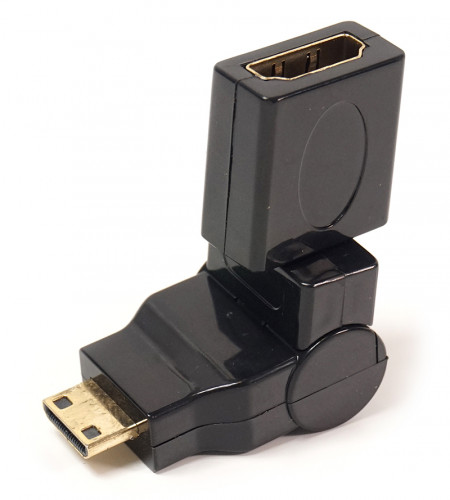Переходник PowerPlant HDMI AF - mini HDMI AM, 360 градусов