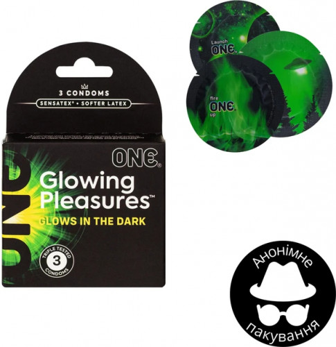 Презервативи One Glowing 3 шт