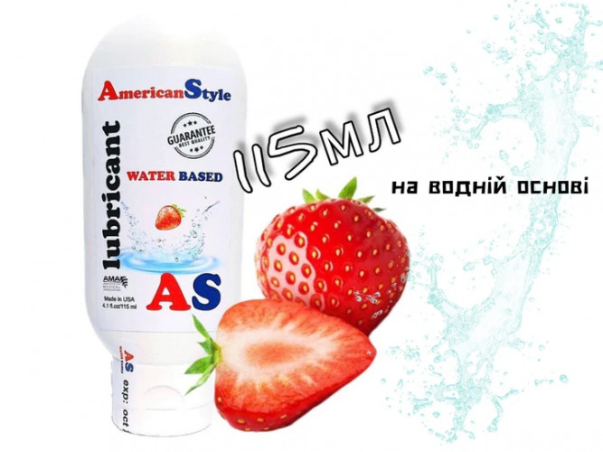 Лубрикант American Style Water Based Lubricant Strawberry На водно-силіконовій основі Полуниця 115 мл