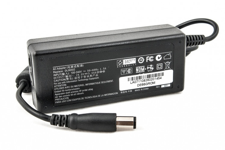 Блок питания для ноутбуков PowerPlant DELL 220V, 19.5V 65W 3.34A (7.4*5.0)