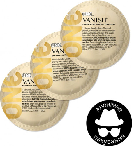 Презервативи One Vanish Hyperthin Ультратонкий 3 шт